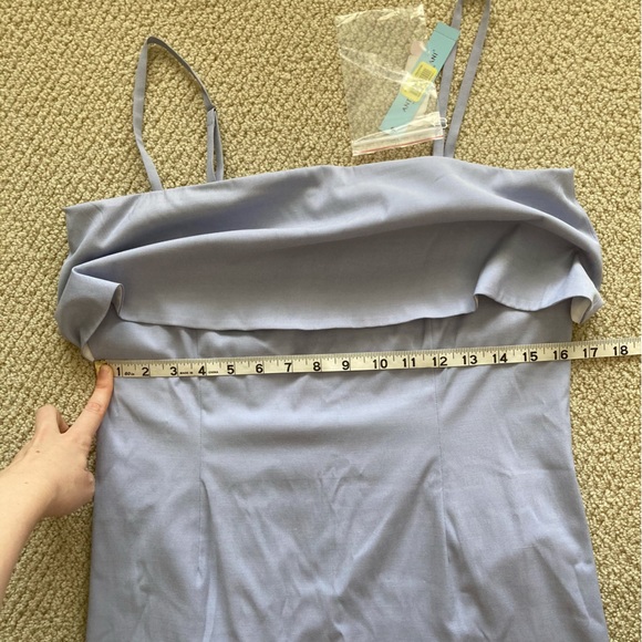 NEW Antonio Melani Tiered Blouse Convertible Strapless Baby Blue Size Medium NWT - Picture 5 of 8